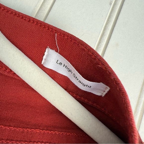 Frame Size 28 Le High Straight Super Stretch Denim Jeans Pant on Burnt Henna NEW - Picture 5 of 7